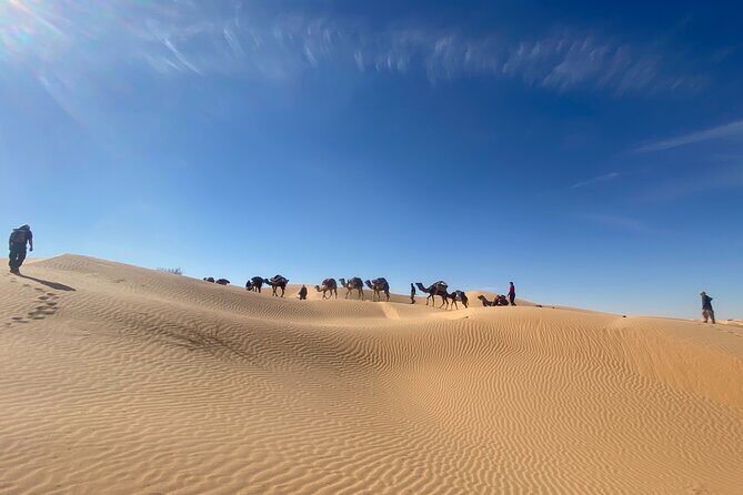 Desert tours and adventurous camel trekking through the Sahara - Entering the Erg: first desert night from the Douz area